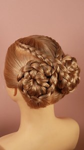 1.3M views · 27K reactions | Cute braided buns ❤️ Full tutorial already on my YouTube channel in " Bun hairstyle" list. | Olya Pobigailo | Facebook