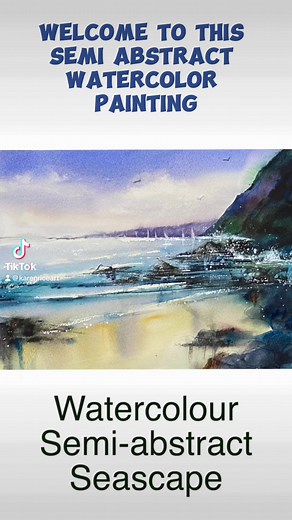 4.4K views · 64 reactions | Semi abstract Seascape, painting in Watercolour. #Watercolour #watercolourpainting #watercolourabstracts #WatercolourSeascape #watercolourtechniques #inspiringwatercolours #abstract painting #gamechangerwatercolourtechnique | Karen Rice Art | Facebook