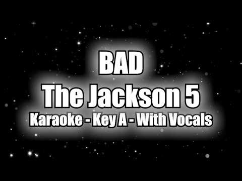 Michael Jackson - Bad - Karaoke - Key A