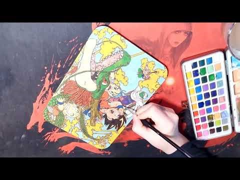 Dragon Ball - Shenron, Goku and Freinds - Handmade Pyrography Timelapse Part 2