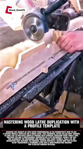 Mastering Wood Lathe Duplication with a Profile Template #Woodworking #WoodLathe #Woodturning