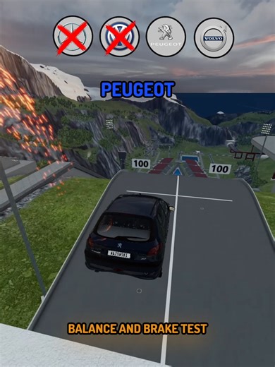 BALANCE AND BRAKE TEST #fyp #foryoupge #beamngdrive #dlaciebe #beamngcrash #gaming #beamng #foryou #crashtest #challenge