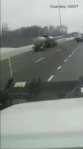 ODOT dash camera captures plow strike on I-77 in Stark County
