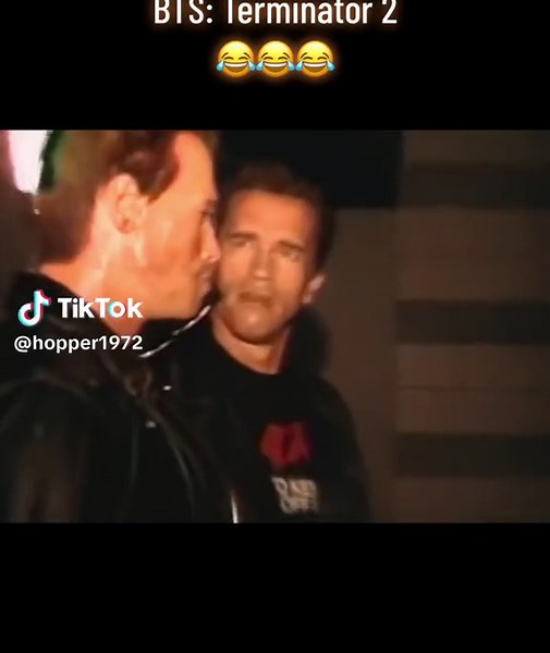 Behind The Scenes: Terminator 2 😂😂😂 #bts #behindthescenes #terminator #arnoldschwarzenegger #movie #film #funny #laugh #fyp #fy #foryoupage #foryou #tiktok #viral #viralvideo #fypシ