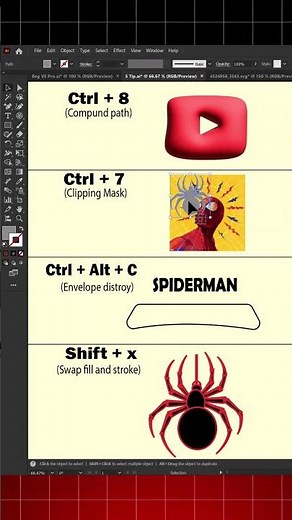 🔥 Adobe Illustrator Simple Tricks! 🎨✨ Part (2) #illustratortutorials