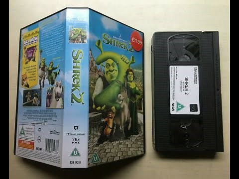 Original VHS Opening and Closing to Shrek 2 UK VHS Tape