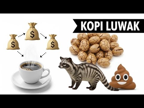 Kopi Luwak: From 💩 Civet to Coffee $1000/kg! 30 Steps 🔥