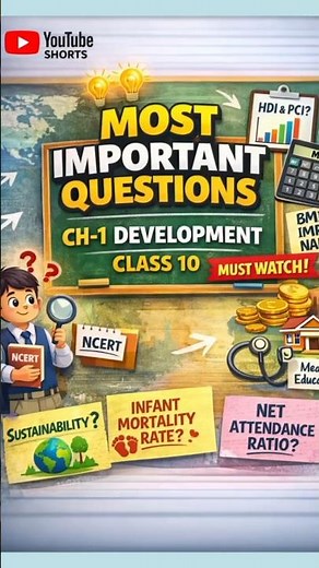 Most Important Questions 🚨| CH-1 Development| Class 10 Economics