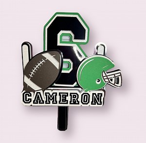 Football Themed Cake Topper - Etsy