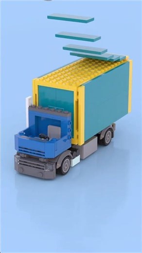 LEGO City Box Container Truck 🚚⚡ Blink & the Box Is Gone! 😱📦 #legoshorts #legomoc #legoanimation