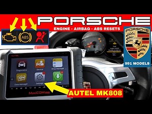 Porsche 991 Engine, Airbag & ABS Diagnose/Reset with Autel MK808