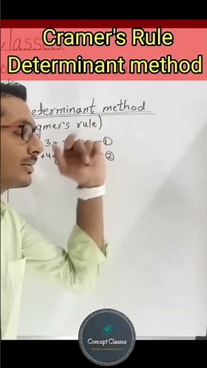 Cramer's Rule Or Determinant method class 10 algebra chp1 Linear Equations in Two Variables #study