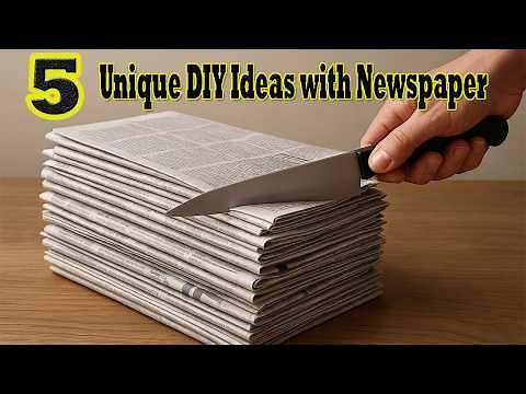 5 Amazing DIY Ideas Using Newspaper | Recycling Crafts