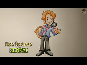 How to draw Senpai Friday Night Funkin. Desenhando Senpai.