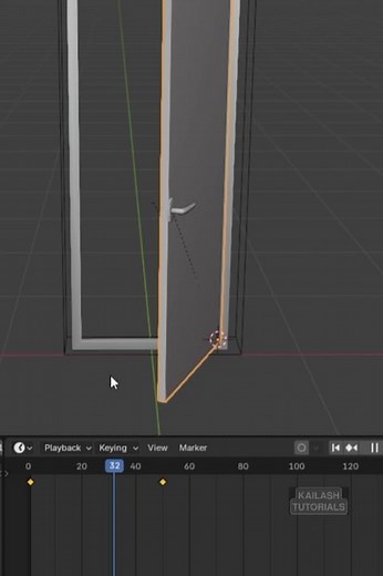 Door Animation adding keyframe in blender #blender #blender3d #blendertutorial #3dmodeling #keyframe