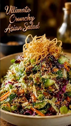 Ultimate Crunchy Asian Salad #usafoodie #americanfood #americanrecipe #recipe #mediterraneanfood
