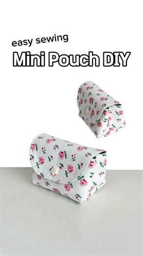 Super Easy Mini Pouch DIY 🧵Sewing Tutorial | 파우치 만들기