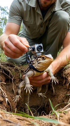 Scientists Put a Camera on a Lizard… This Happened 🦎