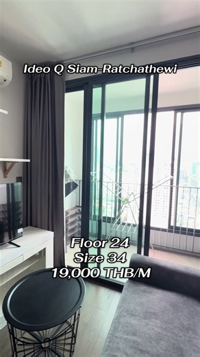 ✨ Luxury Living in the Heart of Bangkok Ideo Q Siam – Ratchathewi | 34 sqm | Floor 24 | Only 19,000 THB/month #BangkokCondo #IdeoQSiam #Ratchathewi #BangkokRental #condoforrent