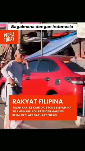 Rakyat Philipina sudah ditetapkan pemerintah utk hemat energi Berjalan kaki kekantor