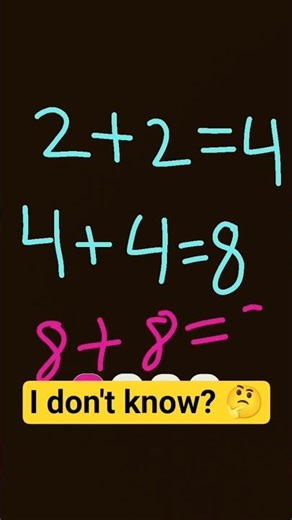 8+8 I don't know? 🤔 #tutorial #numbers
