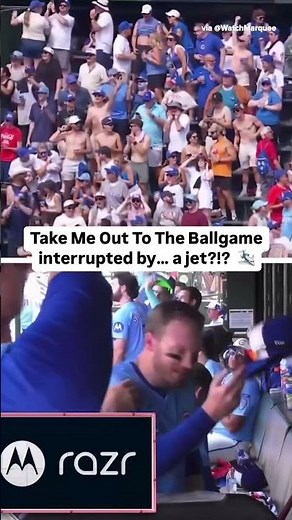 Jet Flyover Steals the Show During “Take Me Out to the Ball Game” at Wrigley ✈️⚾️