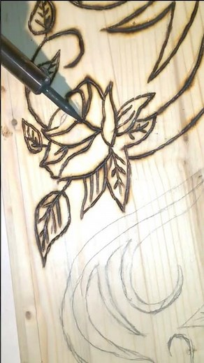 how to do wood burning / pyrography for beginners rose /Blaze