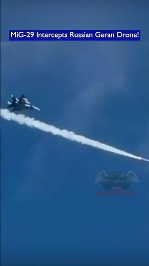 Ukrainian MiG-29 Intercepts Geran Drone at Close Range!