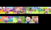 Mix of 8 videos from youtube : 7 Super Why Episodes played at once