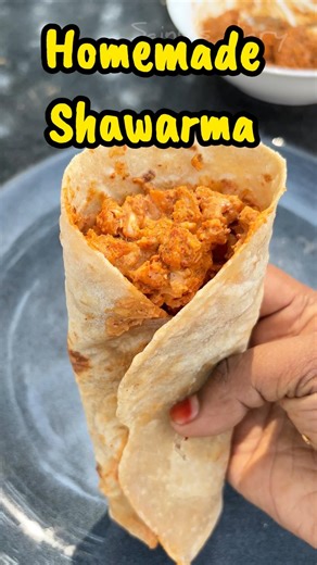Homemade Shawarma ❤️ #shorts #ytshorts #shawarma