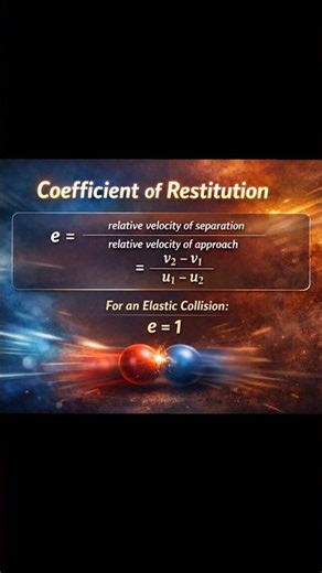 “Coefficient of Restitution Made Easy | Types of Collision in 1 Minute”