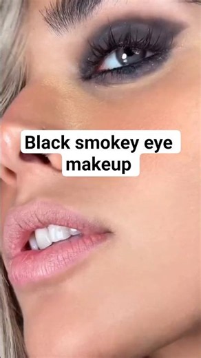 🔥 Black Smokey Eye Makeup Tutorial | Easy Glam Eye Look #Shorts