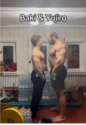 Father and Son meet up. - Code: SMAEV1 for all @BuckedUp supplements! - #baki #gymtok #bodybuilding #andreysmaev #anime