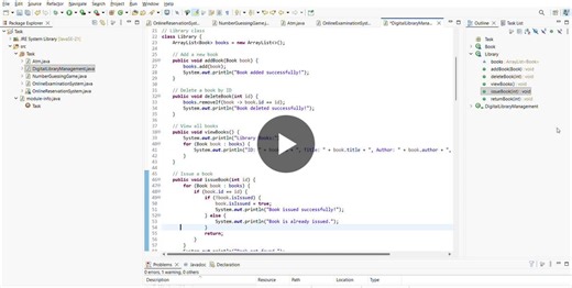 #java #internship #oasisinfobyte #digitallibrarysystem #coding #javadevelopment | Harshini Dasari