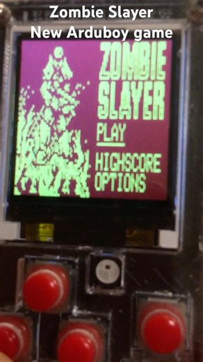 Zombie Slayer on ESPboy - Arduboy game #retrogaming #retro #DIY #ESPboy #Arduino #ESP8266 #indiegame