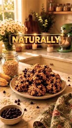 🍌🍫🍪 3-Ingredient Banana Oat Chocolate Chip Cookies | Soft & Naturally Sweet