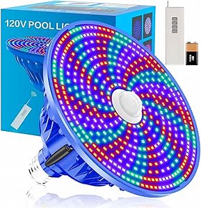 CEDIO Pool Lights for Inground Pool, 75W RGB Color Pool Lights Bulb with Remote Control, Led Pool Light Bulb for Inground Pool, E27 Replacement for Pentair Hayward Fixture (Blue)