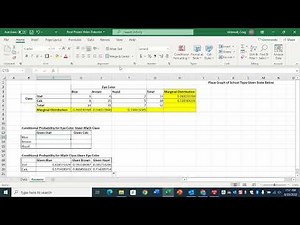 Unit 1 Excel Project Calculating Conditional Probabilities