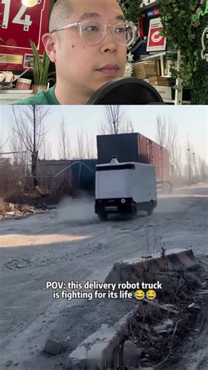the future is AI trucks and robots they just work through it #robots #ai #robotics #trucks
