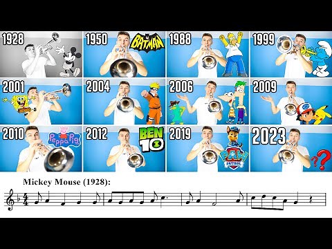 Evolution of Cartoon Music (1900-2024) BUT.. with Sheet Music / Notes!