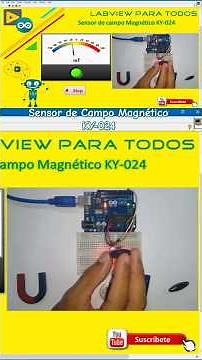 👉🏻 Sensor de campo magnético KY-024 con Arduino y labview 🧲🧭