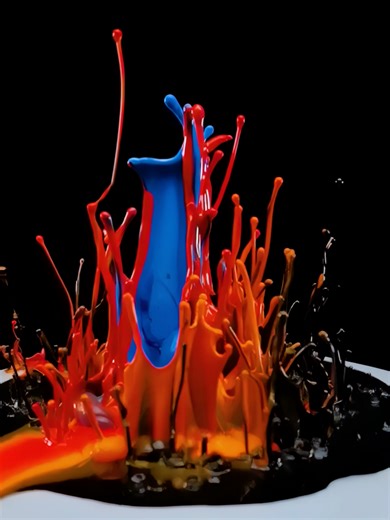 Colorful Paint Explosion: A Slow Motion Experience