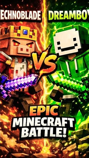 Dream vs Technoblade – The Ultimate Minecraft Battle💥 #minecraft #battle #viral #legend #short