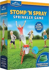 Blue Marble Stomp 'N Spray Outdoor Sprinkler Game - Stomp & Splash Your Friends, Connects to Garden Hose, Kids Outdoor Water Fun, Kids Water Sprinklers, Water Sprayer, Sprinklers for Child