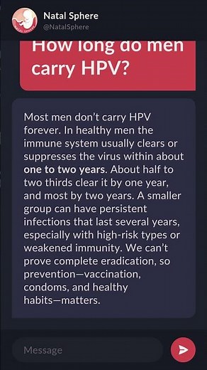 How long do men carry HPV?
