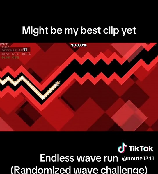 Endless Wave Run Challenge in Geometry Dash