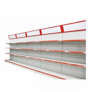 [Hot Item] High Quality Single Sided Perforated Back Panel Shelf with Top Light Box