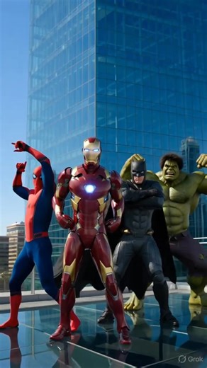 2. Superheroes Dancing on Rooftop 😱 Viral Dance Video #shorts