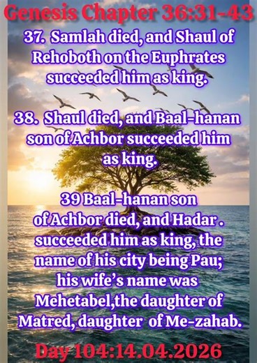 Genesis Chapter 36:31-43