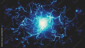 Shockwave Explosion Particles Background/ 4k animation of an abstract slow motion space shockwave particles explosion background with fractal motion and depth of field